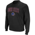 thumbnail image 2 of Men's Colosseum Black Boise State Broncos Arch & Logo Tackle Twill Pullover Sweatshirt, 2 of 3
