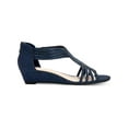 thumbnail image 2 of Charter Club Womens Ginifur Padded Insole Faux Leather Wedge Sandals, 2 of 3