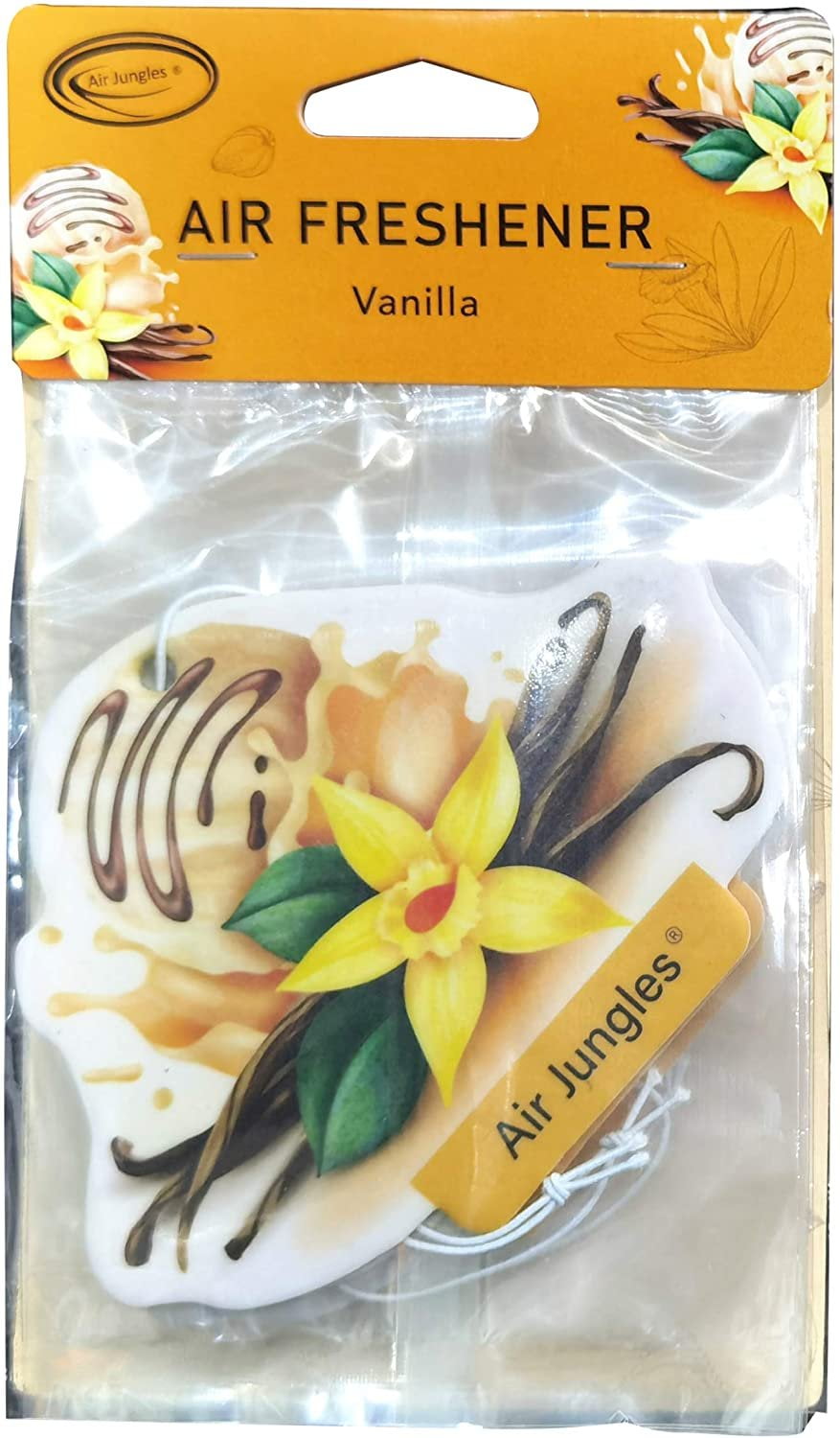 Air Jungles Car Air Freshener Hanging Vanilla 6 Count, Natural Essential  Oil Car Scent Refresh Whole Car, Air Refresheners for Automotive, Home, and  Office 