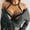 ZG-Black, variant on Aboser Women's Strappy Bralette Open Cups Bras Underwired Exotic Lingerie Elastic Harness Underwear Hollow Out Cage Bra