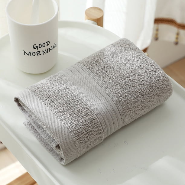 Nvzi toallas de algodón, toallas de mano de algodón suave, supersuaves y altamente absorbentes para ducha, piscina, spa, gimnasio y uso diario, 32 x 75 cm (gris).