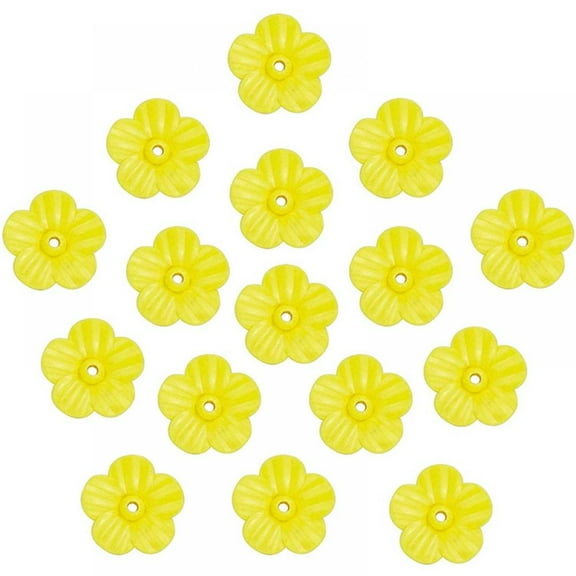 Hummingbird Feeders Replacement Flowers, Feeding Ports Replacement Bird Feeder Replacement Parts for Hummingbird Feeder Hanging Feeder (Yellow,10 Pieces)