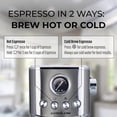 thumbnail image 5 of Epsilon Coffee Machine with Milk Frother, Compact 20-Bar Espresso Maker, Hot and Iced Coffee Maker with Removable Water Tank, Cold Brew Feature, and Steam Wand, 1.2L Capacity - Stainless Steel, 5 of 6