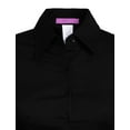 thumbnail image 4 of J. METHOD Women's Button Down Shirt 3/4 Sleeve Roll Up Stretch Collar Office Work Formal Casual Basic Blouse Top, 4 of 5