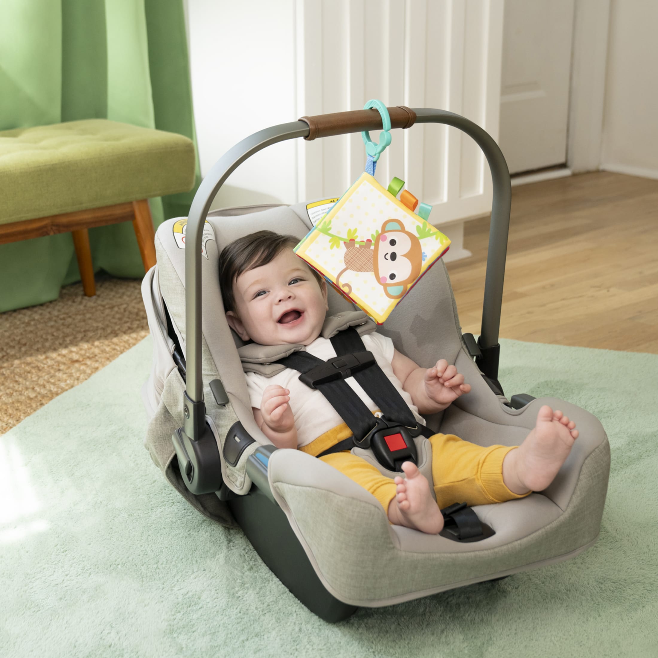 Bright Starts Safari Buddies Soft Book, Unisex, Newborn