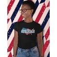 thumbnail image 2 of America Map Shaped T-Shirt Women -Smartprints Designs, Female 3X-Large, 2 of 4
