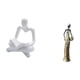 thumbnail image 5 of Figura de pensador abstracto,Estatua de pensador abstracto,decoración para el hogar,Figura de escritorio,Figuritas africanas,artesanías,artículos de escritorio coleccionables,Estatua de dama, 5 of 8