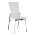 thumbnail image 2 of Milan Monique Motion-Back Steel/PU Side Chair in White (Set of 2), 2 of 9