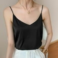 thumbnail image 3 of Women's V Neck Sleeveless Satin Tank Top Camisole Women Large Athletic Tops Set 2xl Tops Women Top Women Athletic Set Womens Swim Tops 1x Tops for Women And Top Apricot Tops for Women Workout Tops for, 3 of 5