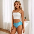thumbnail image 4 of Womens Underwear - No Show Seamless Underwear for Women, Pearl purple blue fish scales Soft Stretch Women's Panties, Hipster Ladies Panties Breathable Bikini Underwear Briefs, 4 of 5