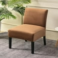 thumbnail image 2 of Armless Accent Chair Covers, Stretch Armless Chair Slipcover Velvet Removable Covers Furniture Protector for Living Room Bedroom, 2 of 7