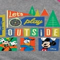 thumbnail image 3 of Disney - Mickey, Donald Duck, & Goofy - Let's Play Outside - Toddler & Youth Girls Raglan Graphic T-Shirt, 3 of 5