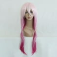 thumbnail image 2 of Unique Bargains Human Hair Wigs for Women Lady 28" Pink Wigs with Wig Cap, 2 of 6