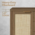 thumbnail image 6 of ARKANTOS Sideboards and Buffets, Boho Storage Cabinets with Rattan Doors and Drawers, Walnut, 6 of 7