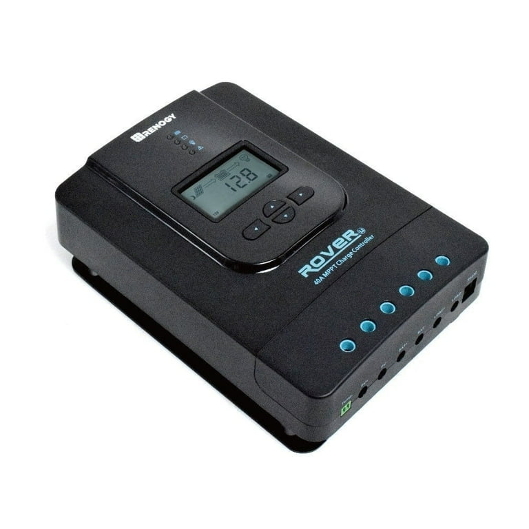 Renogy Rover 20 Amp 12V/24V DC Input MPPT Charge Controller Auto Parameter Adjustable LCD Display Solar Panel Regulator fit for Gel Sealed Flooded and Lithium Battery Renogy Rover 20 Amp 12V/24V DC Input MPPT Charge Controller Auto Parameter Adjustable LCD Display Solar Panel Regulator fit for Gel Sealed Flooded and Lithium Battery