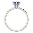 thumbnail image 4 of 2 ct Marquise Cut Natural Amethyst Solitaire 18K White Gold Womens Engagement Ring, 4 of 5