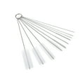 thumbnail image 1 of 10PCS Set Drinking Straw Cleaner Stainless Steel Nylon Brush for Straws Cleaning White, 1 of 8