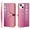 Purple, variant on 2021 iPhone 13 Case 6.1 Inch - TECH CIRCLE [Faux Leather/Silicone] Composite Case with Card Holders, Protective Lightweight Flip Folio Stand Cover, Portable Colorful Carrying Case for Women (Yellow)