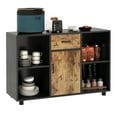 thumbnail image 1 of Costway Buffet de Ferme, Table Console de Bar à Café avec Tiroir et Casier, 1 of 10