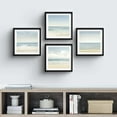 thumbnail image 3 of PixonSign Framed Wall Art Collage Print Gallery Set Pastel Sandy Beach and Ocean Waves Nature Wilderness Photography Realism Nautical Landscape Cool for Living Room, Bedroom, Office - 12"x12"x4 BLACK, 3 of 6