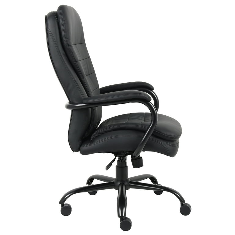 Plush leather on sale office chair