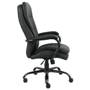 Boss Office Products Big and Tall Double Plush Caressoftplus Vinyl Office Chair, Black