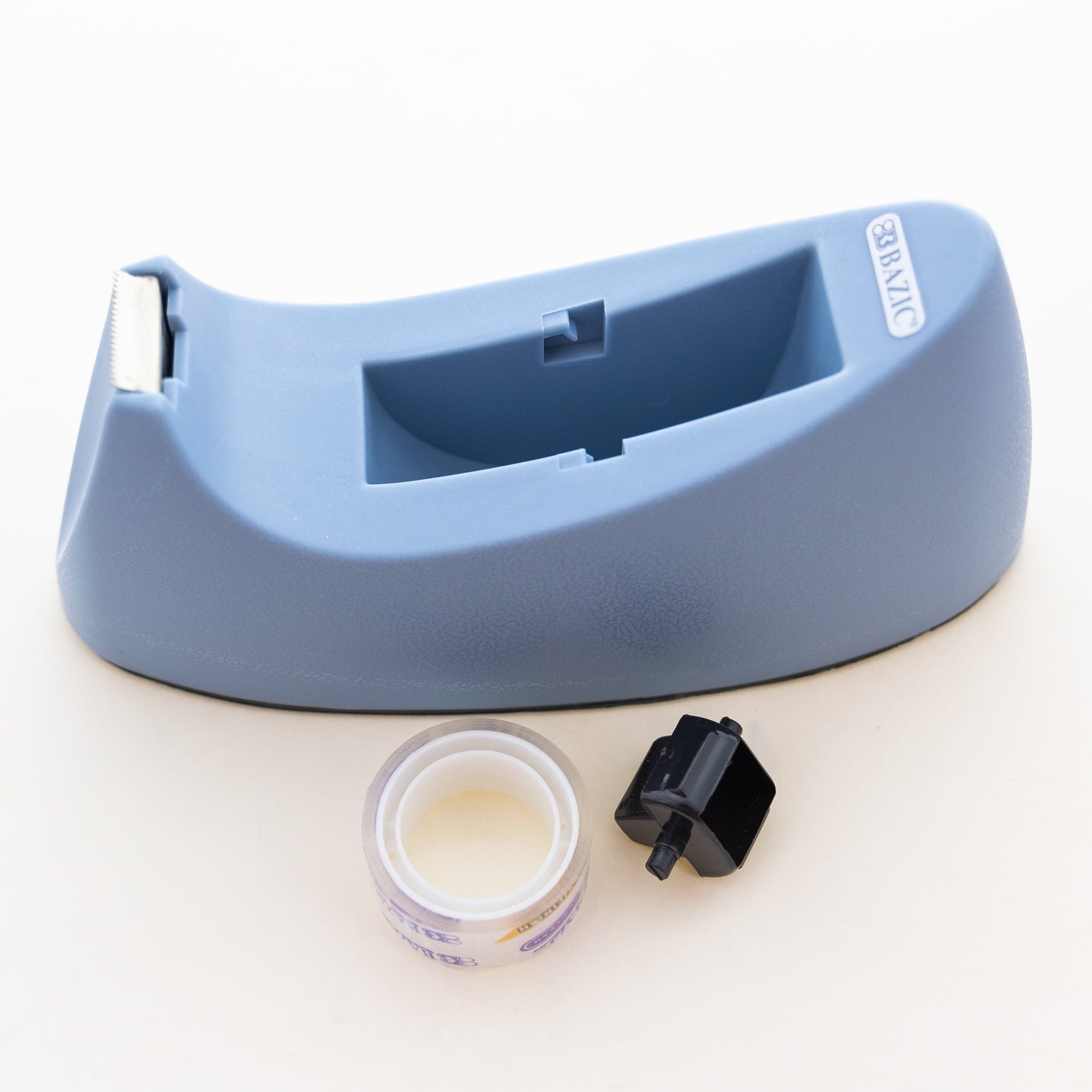 BAZIC Desktop Tape Dispenser w/ Tape Refill 3/4" x 250", 1" Core Non-Skid Base, 4-Pack
