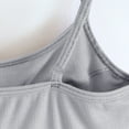 thumbnail image 6 of BRGZLK Women's Camisole Tops Fashion Solid Color With Chest Pad No Steel Rings Bottom Cotton Undershirts Spaghetti Strap Top Gray S, 6 of 6