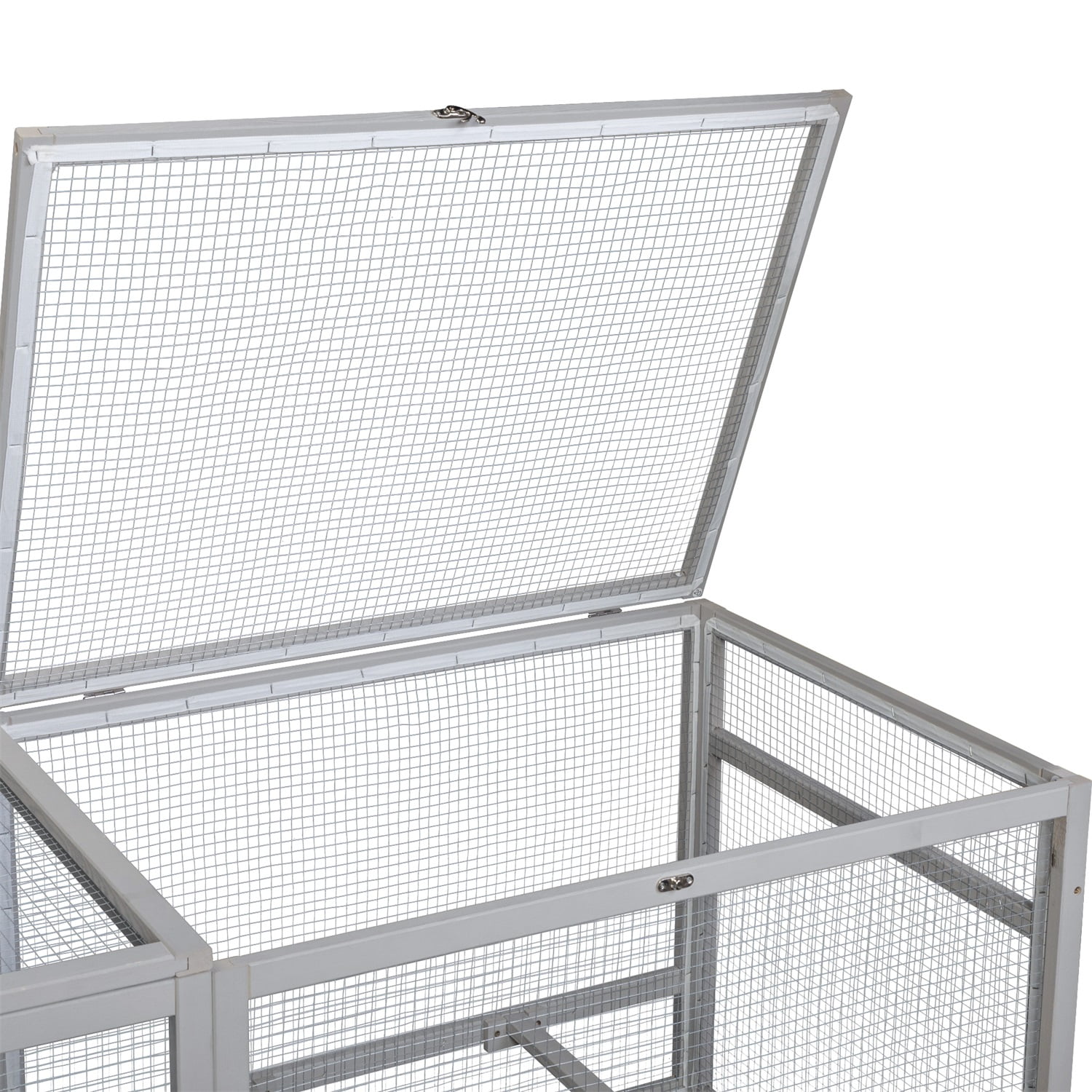 Pefilos 112" Large Wooden Chicken Coop Hen Cage with Chicken Nesting Box Outdoor Bunny Rabbit Hutch Hen, Gray Pefilos 112" Large Wooden Chicken Coop Hen Cage with Chicken Nesting Box Outdoor Bunny Rabbit Hutch Hen, Gray