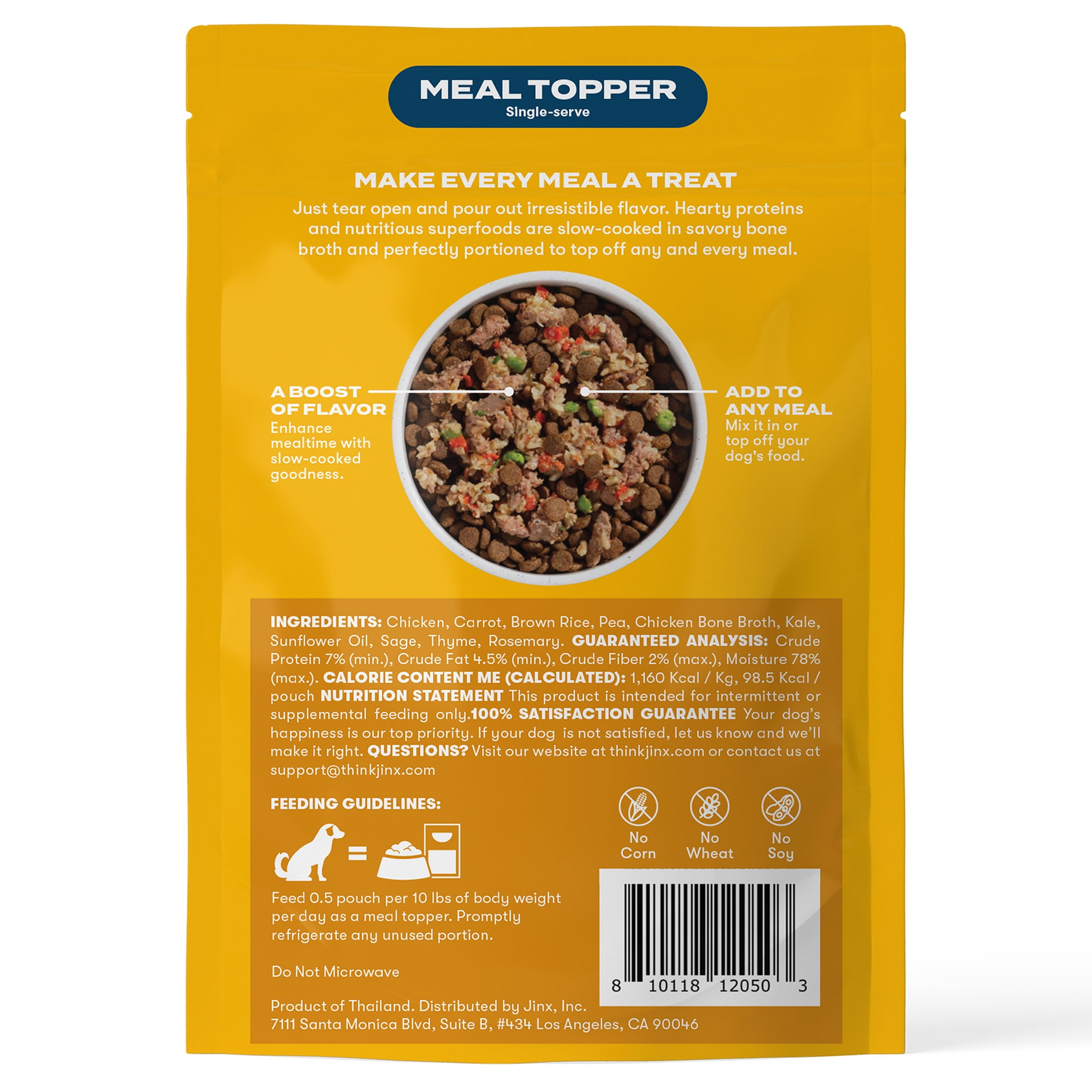 (6 pack) Jinx Homemades Chicken Topper,3oz.Pouch