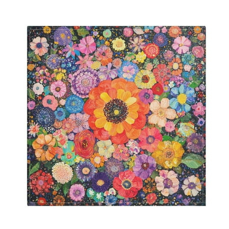 

WOBOGO Vibrant Floral Pattern Cloth Napkins 4 Pieces Soft Elegant Touch Durable Absorbent Quick Drying for Elegant Dining