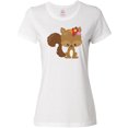 thumbnail image 3 of Inktastic Cute Squirrel, Squirrel With Flowers, Fluffy Tail Women's T-Shirt, 3 of 5