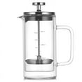 thumbnail image 1 of Double Layer High Borosilicate Glass Press Pot Press Filter Coffee Apparatus French Coffee Pot with Scale, 1 of 6