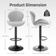 thumbnail image 2 of Juego de 2 Banquetas de Bar Youhauchair de Terciopelo Ajustables y Giratorias en Gris, 2 of 8
