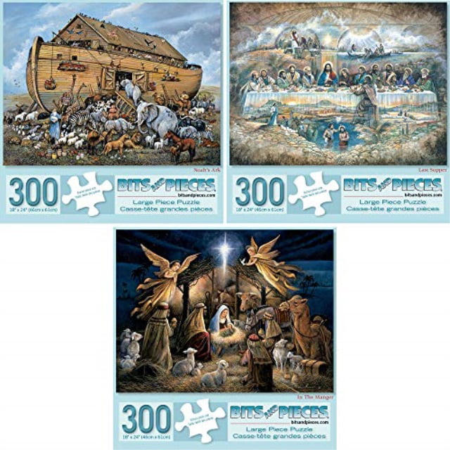 500 pc Religious Jigsaw by Artist Ruane Manning Bits and Pieces Last Supper 500 Piece Jigsaw Puzzle for Adults