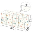 thumbnail image 3 of Pen Holder 4 Compartments Acrylic Pencil Cup Desktop Makeup Organizer Office Supplies Hand-drawn Cute Square, 3 of 7