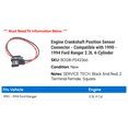 thumbnail image 2 of Engine Crankshaft Position Sensor Connector - Compatible with 1990 - 1994 Ford Ranger 2.3L 4-Cylinder 1991 1992 1993, 2 of 2