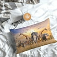 thumbnail image 5 of Honeii Wildlife Protection Print Pillow Cases,Plush Throw Pillow Covers,Decorative Pillowcase for Sofa, Couch, Living Room-14"x20", 5 of 6