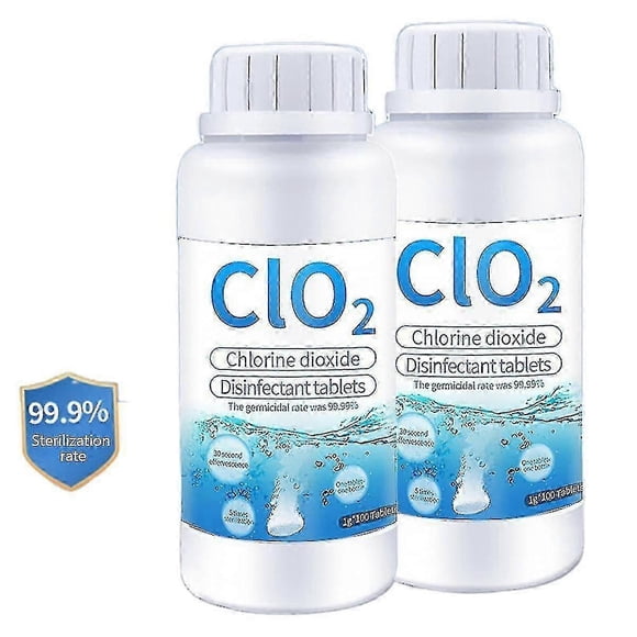 200pcs Water Purification Tablets Chlorine Dioxide for Disinfection