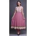 thumbnail image 2 of Bimba Kurtis Indiennes à Fleurs Rose Pâle pour Femmes, Robe Anarkali Unie Prête à Porter, Kurti Indien Imprimé, Moyen, 2 of 6
