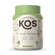 KOS Organic Plant Based Protein Powder, Chocolate Chip Mint, 20g Protein, 1.3lb
