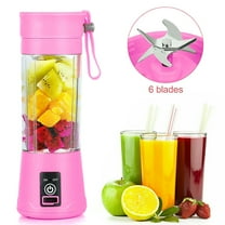 KingShop Portable Blender, Personal Size Mini Blender, 380ml USB Rechargeable Jucier Cup, Shakes and Smoothies with Ice Tray for Home, Travel, Sport, Office