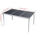 thumbnail image 3 of vidaXL Garden Table 150x90x74 cm Black Steel, 3 of 3