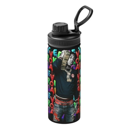 

YoungBoy Never Broke Again Rap Sports Insulated Water Bottles Kettle Stainless Steel Portable Cup18OZ For Travel Gym School