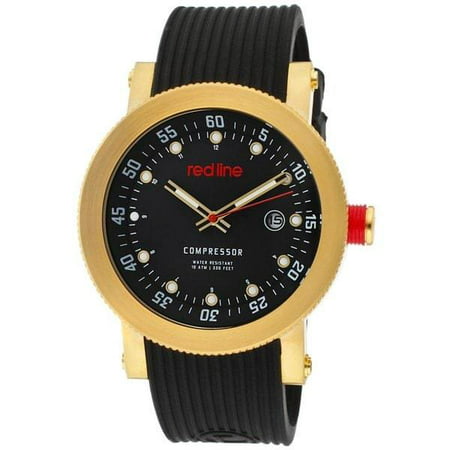 Red Line Men's Compressor Black Dial Black Silicone Watch REDLINE-643-RL-18000-YG-01