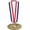 Gold Medal 4in, variant on PMU Patriotic Silver Award Medals 2in, Red White & Blue American Flag Design, 4th of July Decorations, Party Costume Accessory for Holidays, Veterans, Election & Independence Day, (1/Pkg) Pkg/1