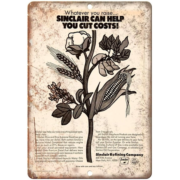 Vintage Motor Oil Advertisement - Retro Look Metal Sign - Jumbo 10" x 14" - A891