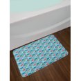 thumbnail image 2 of Nautical Bath Mat, Theme Doodle Smiling Sea Creatures as Sea Turtle Dolphin and Whale Print, Plush Bathroom Decor Mat with Non Slip Backing, 29.5" X 17.5", Multicolor, by Ambesonne, 2 of 2