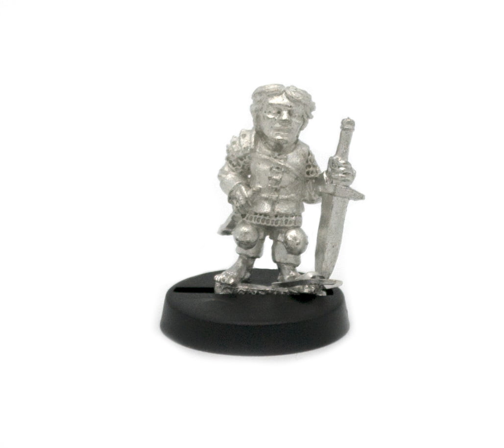 Stonehaven Halfling Warrior Miniature Figure for 28mm Scale Table Top War Games Made in USA Stonehaven Miniatures 