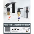 thumbnail image 2 of WOWOW Waterfall Bathroom Faucet 3 Holes 8Inch Widespread Bathroom Sink Faucet, 2 of 7